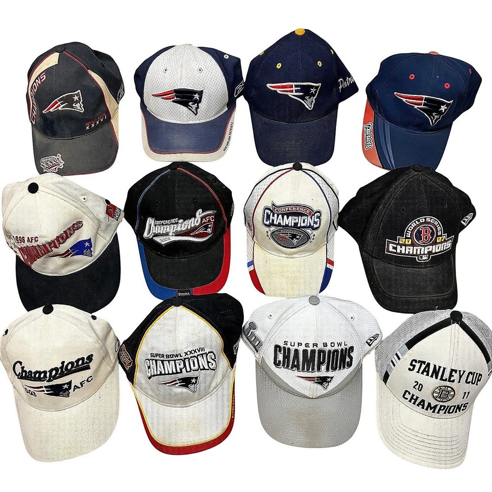 NFL Championship Snapback Cap Hat Lot Mens OSFM Multicolor Patriots Bruins